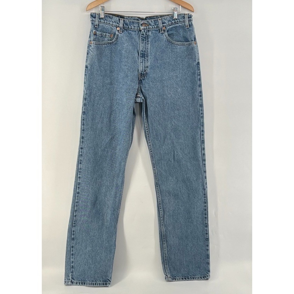Vtg 90s Levis 505 Regular Fit Straight Leg Jeans 36 (34x34) Med Wash Denim 1998